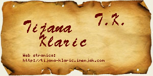 Tijana Klarić vizit kartica